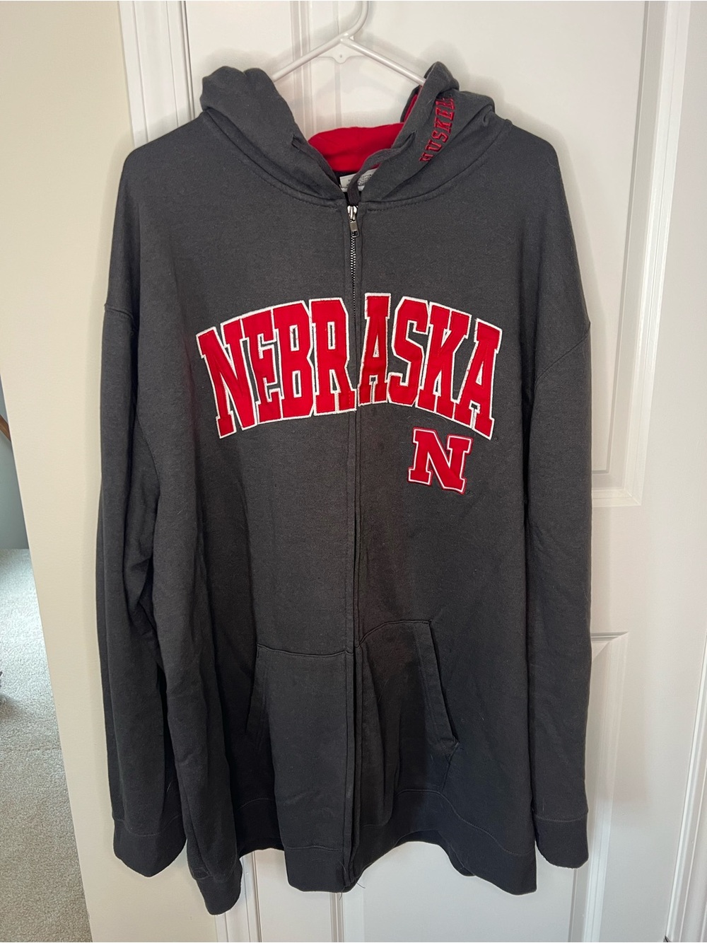 Stadium Athletics Nebraska Cornhuskers Red & Charcoal Hooded Jacket